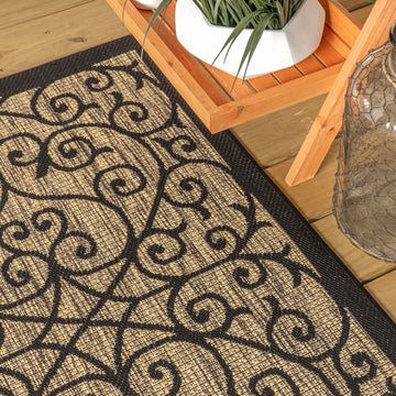 Madrid Vintage Filigree Textured Weave Indoor/outdoor Area Rug